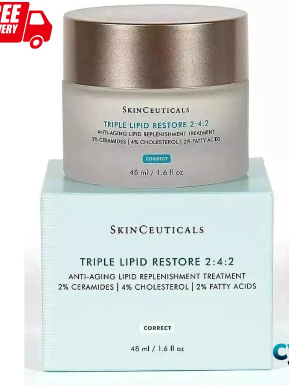 SkinCeuticals' Triple Lipid Restore 1.6 oz Face Cream 2:4:2,48ml New in Box